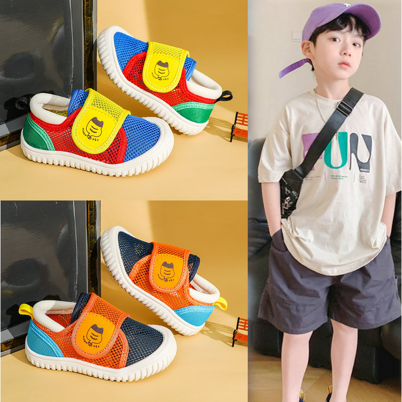 儿童幼儿园室内鞋夏季男孩透气单网鞋宝宝入园鞋轻便软底男童布鞋