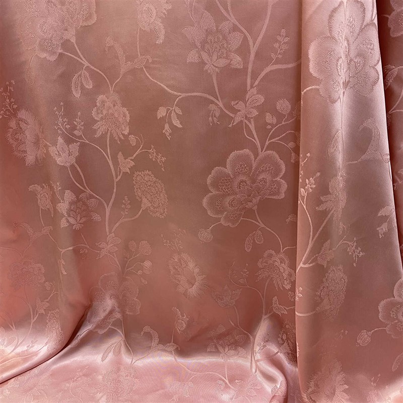 醋酸缠枝纹藤蔓提花 连衣裙半身裙长裤衬衣外套马甲披风面料