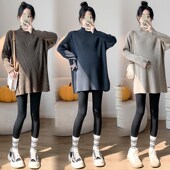 冬装 秋冬装 时尚 孕妇装 百搭简约长袖 针织衫 保暖套头毛衣怀孕打底衫