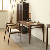 新中式 实木书桌家用办公桌北美黑胡桃木J书台茶桌茶案茶台喝茶桌