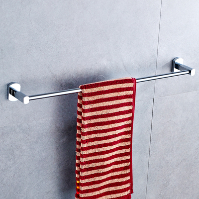 浴室毛巾杆毛巾架单杆挂架挂件浴巾杆置物全铜免打孔70cm80cm