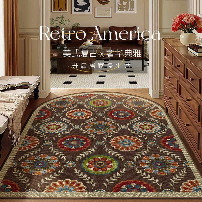 美式复古入户门地垫进门口家用玄关高级感防滑免洗易打理脚踏垫