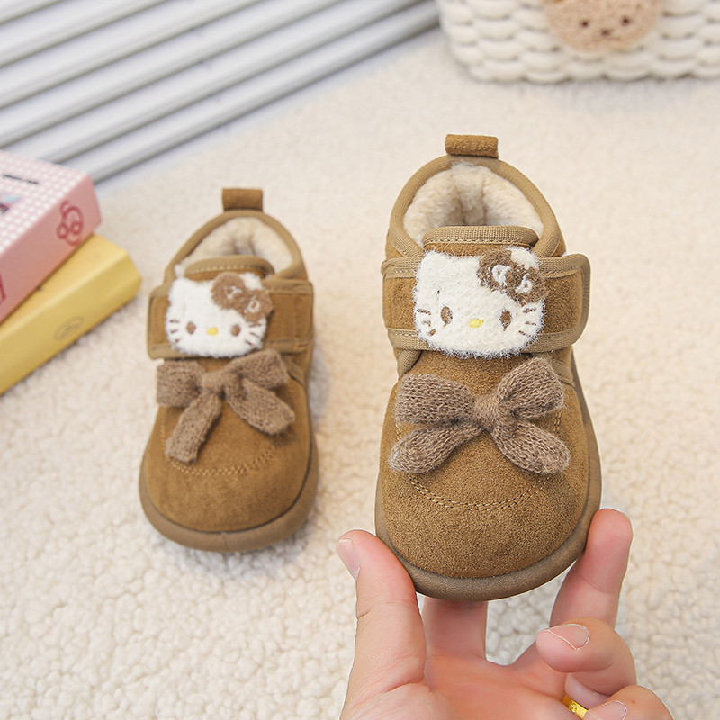 女宝宝HelloKitty加绒学步鞋