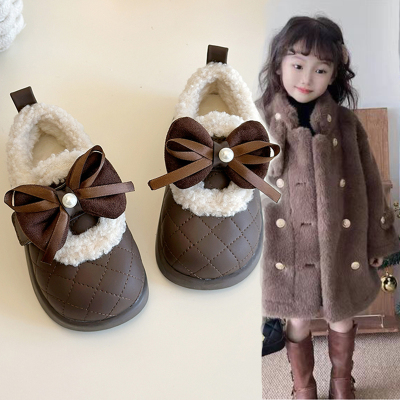 女宝宝鞋秋冬学步鞋保暖车缝线
