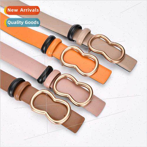 Ladies leather belt vintage cowhide women belt jeans female