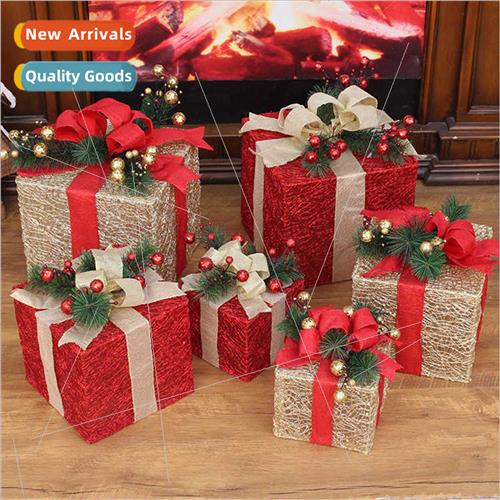 Christmas decorations Christmas gift box set three Christmas