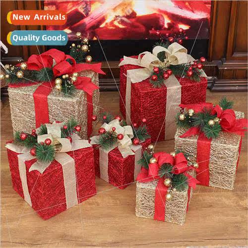 Christmas decorations Christmas gift box set three Christmas