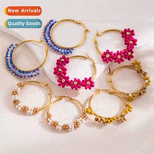 Europe fall winter new exquise tanium steel earrings ins sen