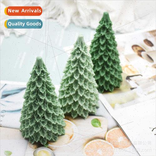 3d three-dimensional Christmas e cedar candle silicone mould