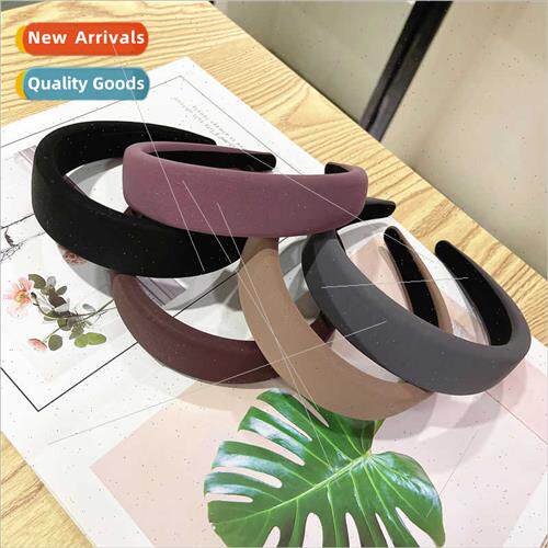 Korea solid color hair accessories wide edge sponge hair ban