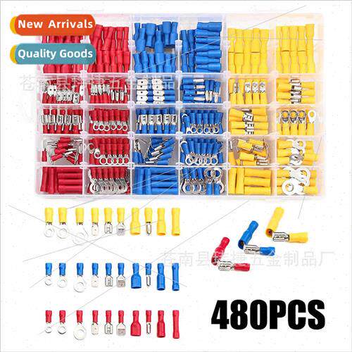 480pcs Cold Crimp Terminal Set Insulation Crimp Copper Termi