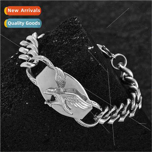 Fashion cool eagle thick bracelet tanium steel men bracelet