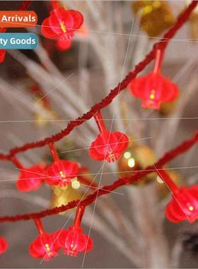 LED New Year colorful lights red lanterns string lights fest