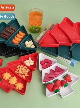 Christmas Tree Dried Fru Tray Snacks Nuts Melon Seeds Candy