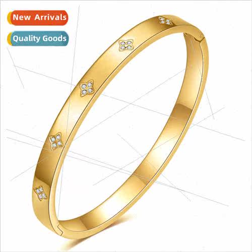 Europe new 6MM cross wh diamonds simple fashion can open sta