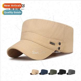 logo fall hand sewn brim spring curved flat Hat metal men