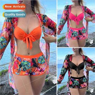 Sexy Three Piece 2024 Swimsu Europe Bikini Female New