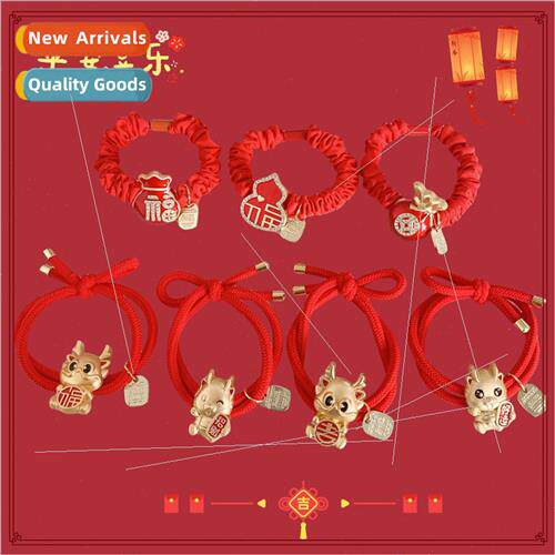Red headbfestive 2024 new hair bleather bfemale tie head pil
