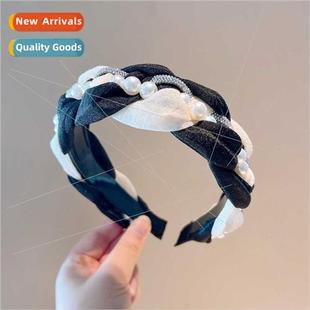 Korean rainbow organza fine flash pearl full diamonds chain