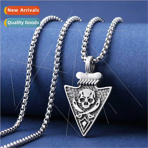 Viking Arrow Pirate Flag Pendant Skull Men Hip Hop Tanium St