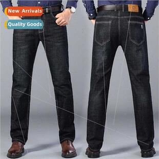 business casual men jeans pant straight fall loose Men pants