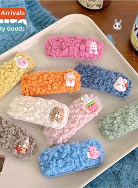 Korea plush hair clips female small clip teenage bangs ehead