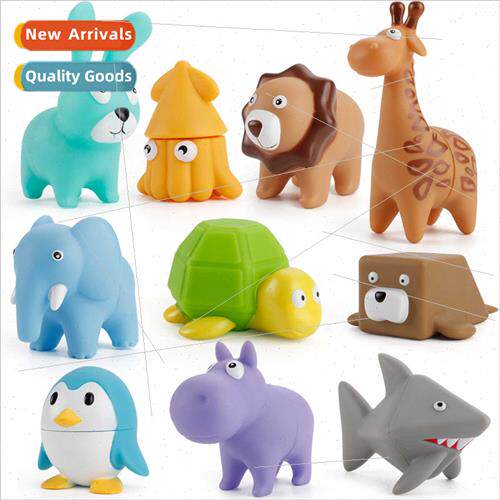 Vinyl Magnetic Animal Model Ornament Rabb Turtle on Elephant