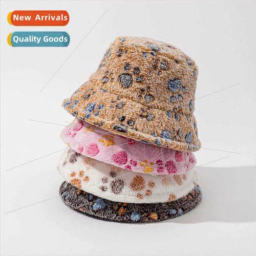 New leopard paw print fisherman hat children autumn winter p