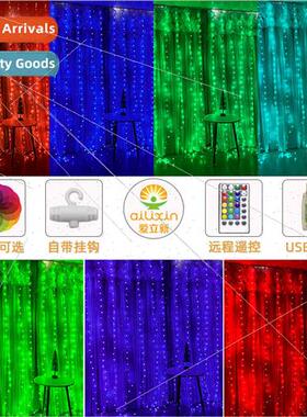 New RGB color changing remote control copper wire curtain li