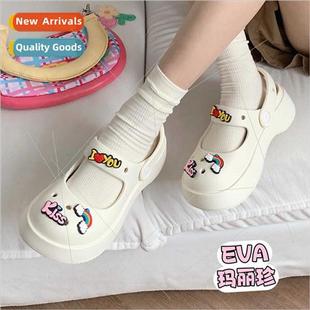 Cartoon cute creative DIY beach sandals summer seaside vacat