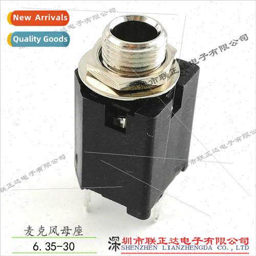 Vertical 6.35mm female receptacle Threaded 6.35 microphone s