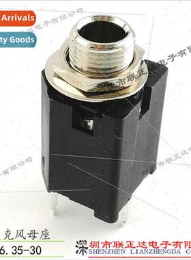 Vertical 6.35mm female receptacle Threaded 6.35 microphone s