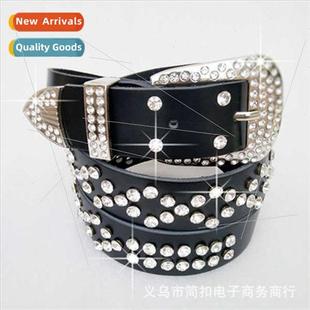 diamonds fashion women rhinestone vers leather Belt