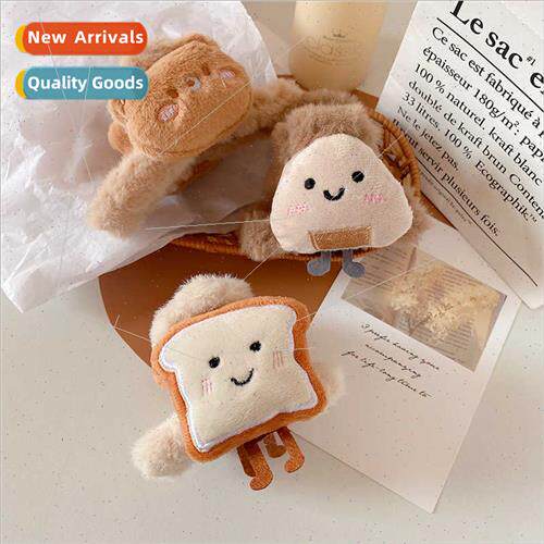 new cute rice ball doll hair clips female back head plush sc