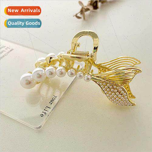 Metal pearl fishtail back head small size grab clip small ha
