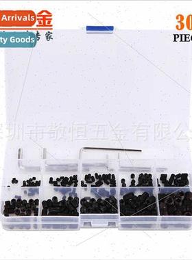 300pcs M3 4 5 6 8 Black High Sngth Hexagon Socket Set Screws