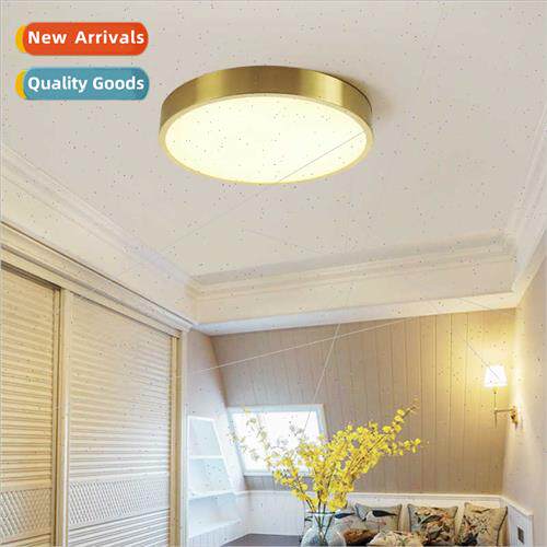 Chinese simple LED ceiling lamp copper round household lamps