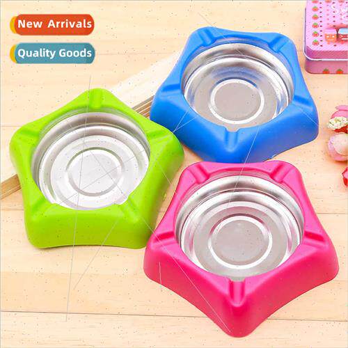 Creative stainless steel plastic pentagram ashtray Internet