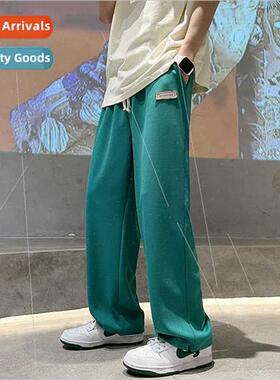 Sweatpants men spring fall 2022 new high-waisted thin green