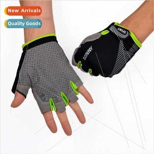 summer finger slip silk ice women men gloves half Cycling