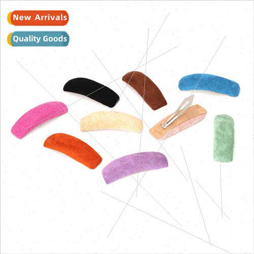 mple creative multi-color flocking cloth side clip girl bang