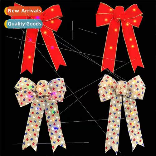 New light-emting bow DIY handmade material package Christmas