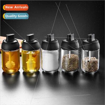Spoon lid integrated spice jar to take honey glass jar kchen