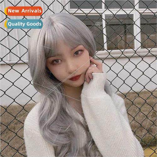 Second wig female machine color weave chemical fiber full he