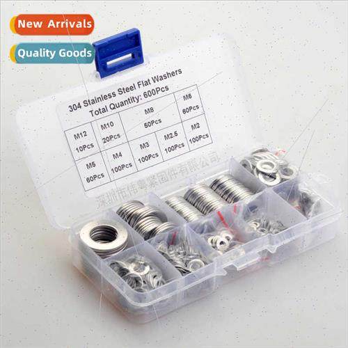 600pcs 304 Flat Washer Combination Set M2M2.5M3M4M5M6M8M10M1