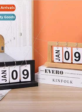 2023ins Creative Wooden Flip Calendar Home mple Desktop Deco