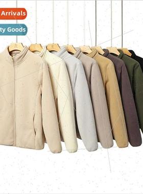 Sports fleece jacket men women double-faced fleece fall yout