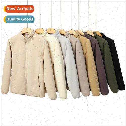 Sports fleece jacket men women double-faced fleece fall yout