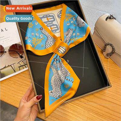 2023 new fashion simulation silk scarf female Mori decorativ