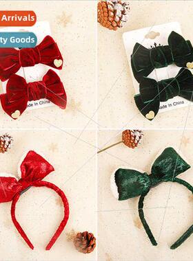 2022 new Christmas hair bows bow Christmas hair clips small